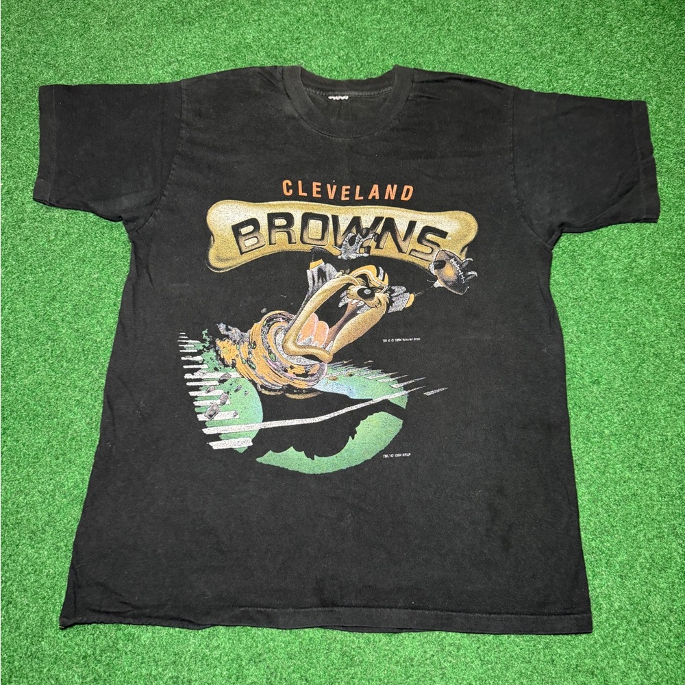Cleveland Browns Taz Vintage Shirt 90s  Looney Tunes Dawg Pound RARE FADED